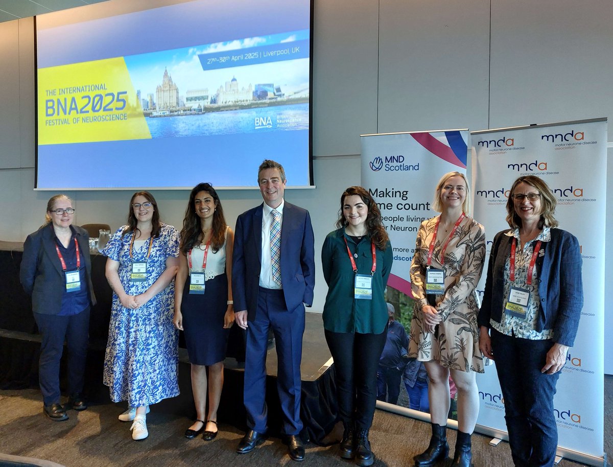 MND Research (@mndresearch) on Twitter photo Members of the team are at #BNA2025 🧠
<a href="/mndassoc/">MND Association</a> have partnered with <a href="/MNDScotland/">MND Scotland</a> and <a href="/MNDoddie5/">My Name'5 Doddie Foundation</a> to support a session highlighting UK MND translational research.
The session will showcase the cutting-edge work happening across the UK to better understand, diagnose, and Members of the team are at #BNA2025 🧠
<a href="/mndassoc/">MND Association</a> have partnered with <a href="/MNDScotland/">MND Scotland</a> and <a href="/MNDoddie5/">My Name'5 Doddie Foundation</a> to support a session highlighting UK MND translational research.
The session will showcase the cutting-edge work happening across the UK to better understand, diagnose, and