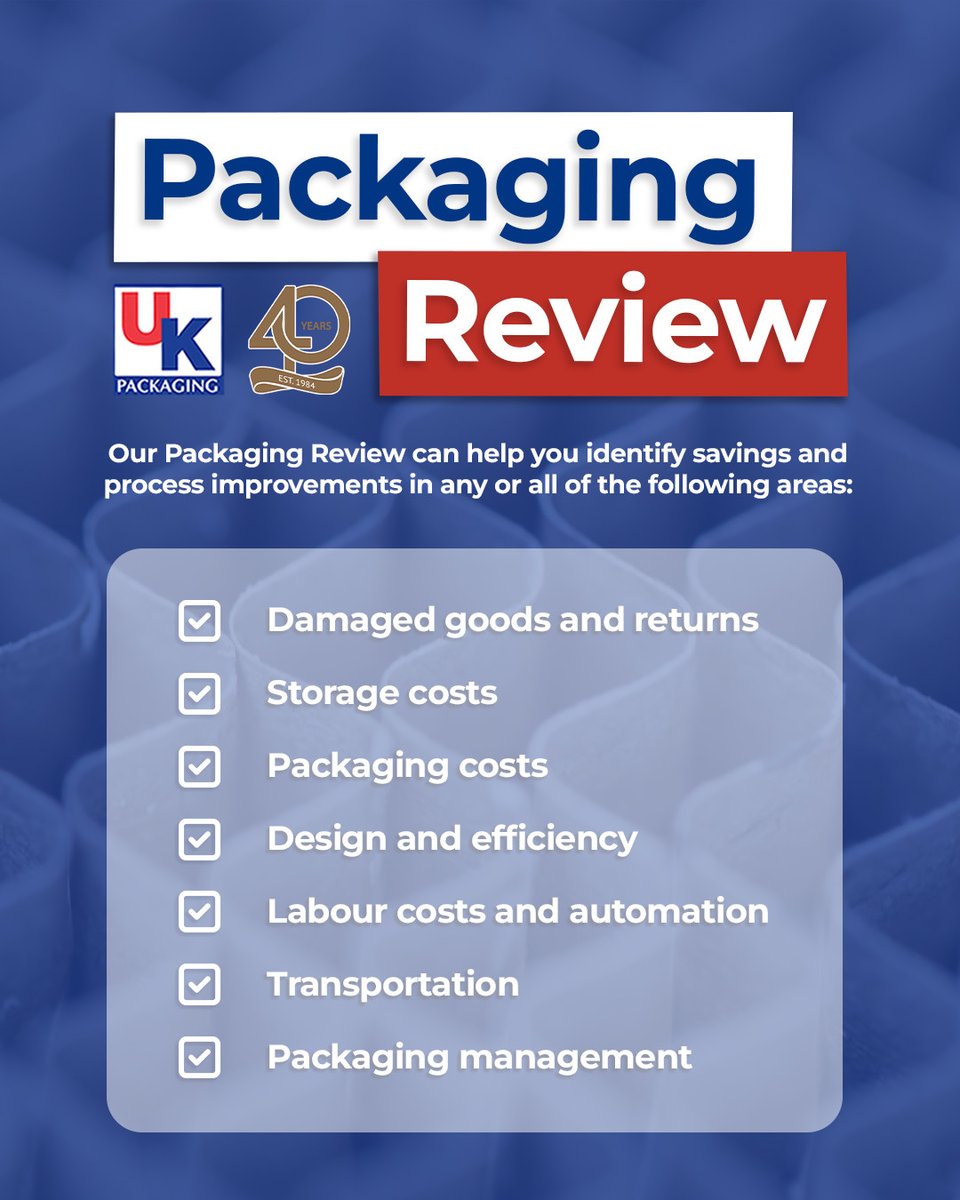 Cut #waste and save costs! 💸

Take advantage of our free, hassle-free #packaging reviews.

We’ll assess your #business needs and provide expert advice on optimising your #packaging solutions going forward!

Contact us today! ✨

📩 sales@ukplc.co.uk
📲 020 8801 8144

#UKPLC