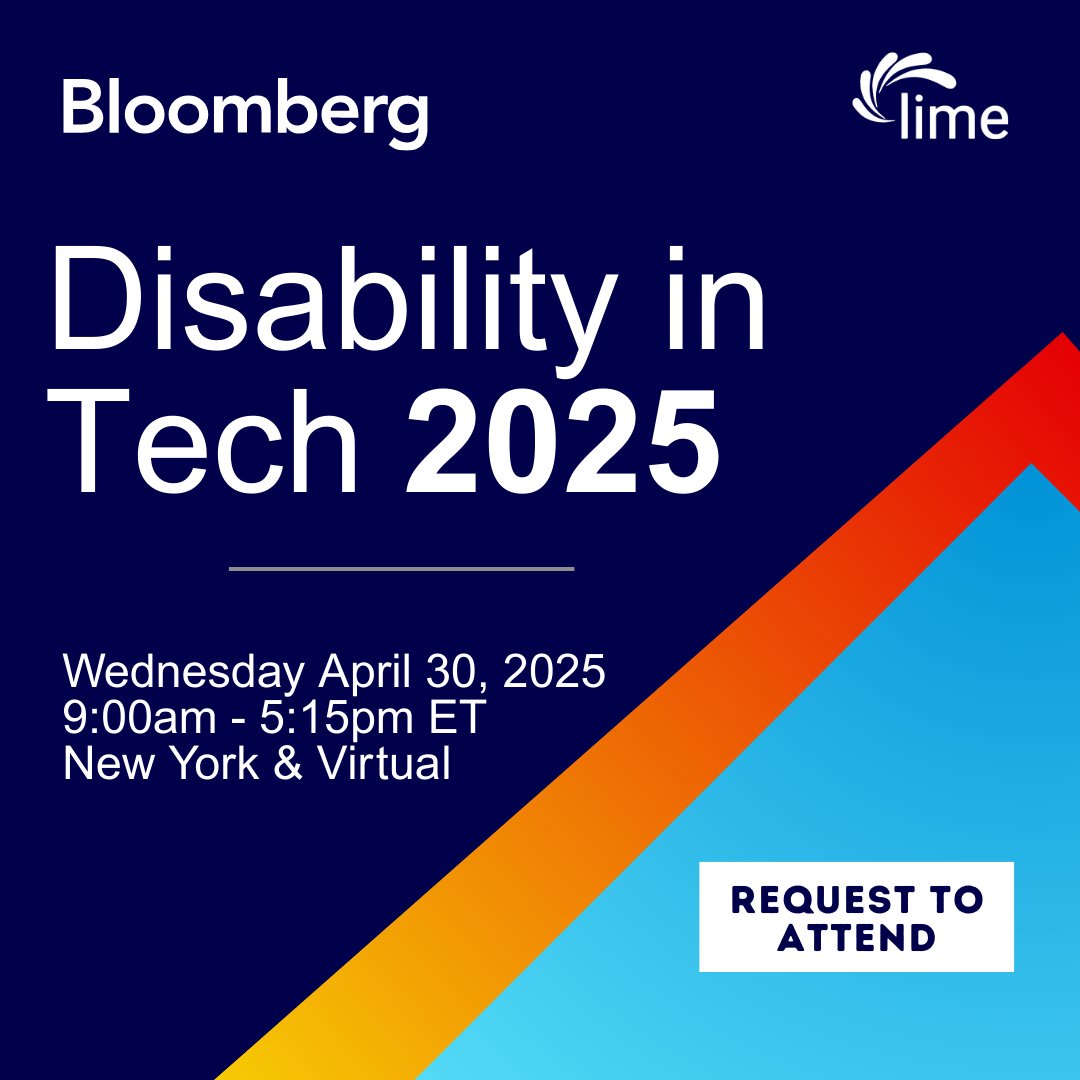 Registration is still LIVE! In partnership with <a href="/Bloomberg/">Bloomberg</a>, our team is proud to introduce Disability in Tech 2025, an event that celebrates the technological achievements of individuals with disabilities and their allies who are making a global impact.  bbgevent.app/connect-disabi…