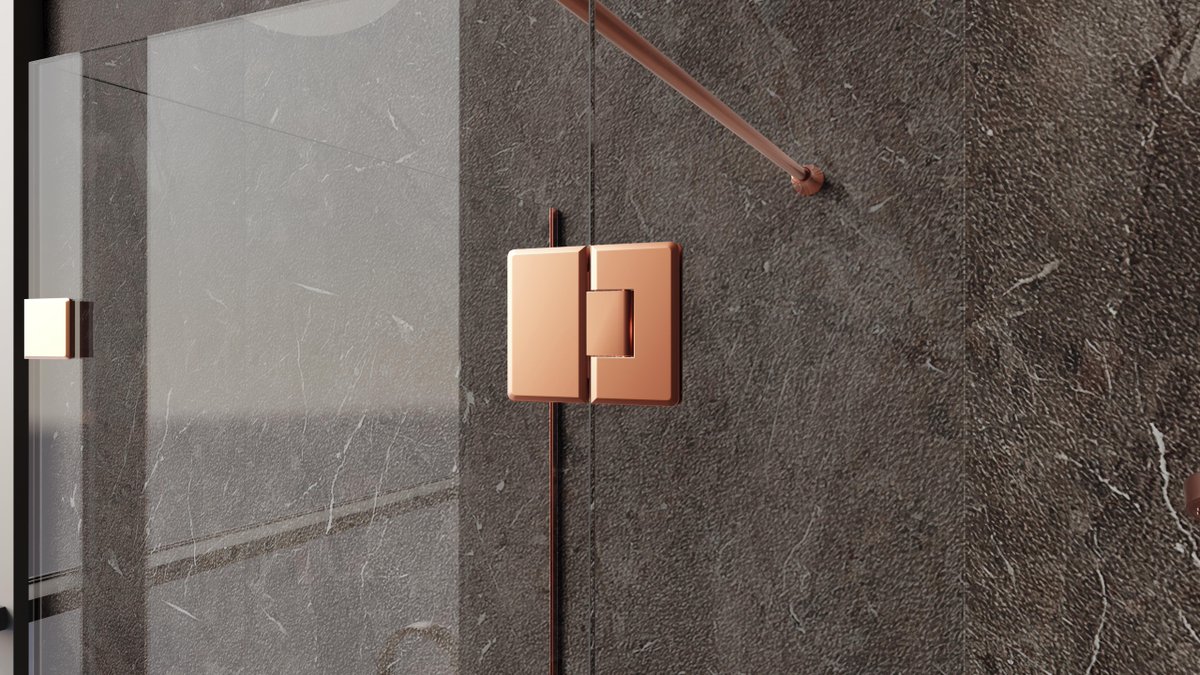 Rose gold, copper, and brass fixtures are gaining popularity, adding warmth and a modern edge. CRL offers a wide variety of finishes for shower hardware, making it easy to find the perfect match for your desired look. 

Pictured: CRL shower hardware in a polished copper finish