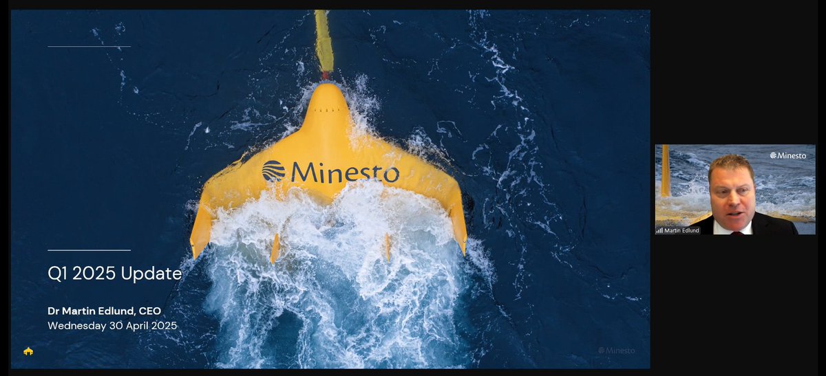 In case you missed it, you can view the recording of our Q1 2025 Webinar here – youtu.be/388Caizvdc0

Dr Martin Edlund, CEO, presents details of the Interim Management Statement Q1 2025, shares key updates from Minesto and answers questions from the audience.