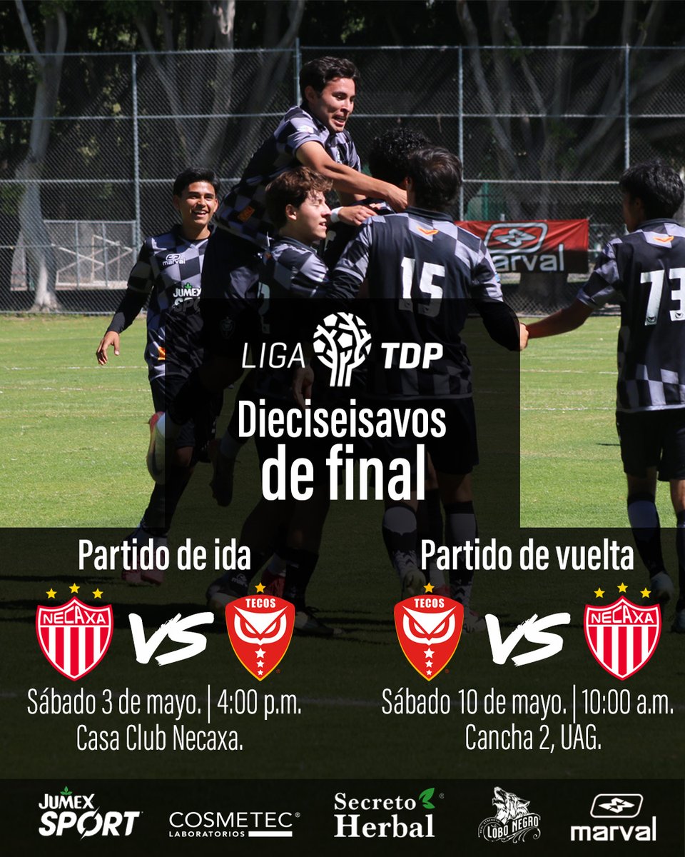 ¡Listo nuestro primer compromiso de la fase final de la <a href="/LigaTDP/">Liga TDP</a>! 🔥🏆

Necaxa es nuestro primer rival, y junto a nuestra afición, confirmaremos por qué fuimos uno de los mejores equipos del torneo.🦉💪⚽

#tecos #tecosfc #tecosuag #ligatdp #AquíEstáElCampeón #CrecemosJuntos