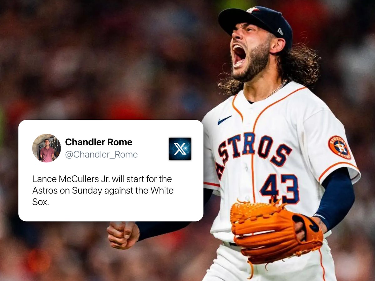 AstrosFuture's tweet photo. LANCE MCCULLERS IS BACK!! LETS GO!! #Astros https://t.co/dAS90RG1QX