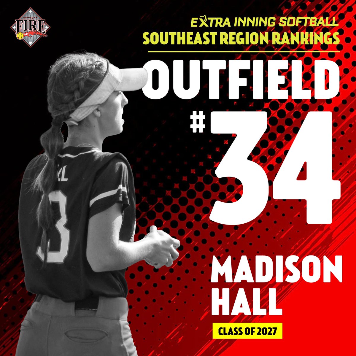 madisonhall_3's tweet photo. Thank you Extra Inning Softball for ranking me #34 for outfielders in the southeast region! https://t.co/GllKFlXlqe