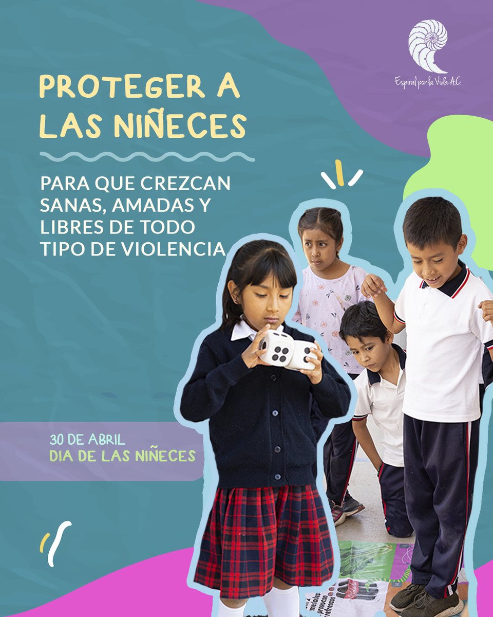 EspiralAC's tweet image. En este Día de las Niñas y los Niños, levantamos la voz para recordar que TODAS las niñas y los niños tiene derecho a crecer sin miedo y en un ambiente de amor y respeto.
#diadelñiño #diadelniño #niñeces #niñeceslibres #niñecesfelices #diadelosniños #dìadelosniños #diadelasniñas