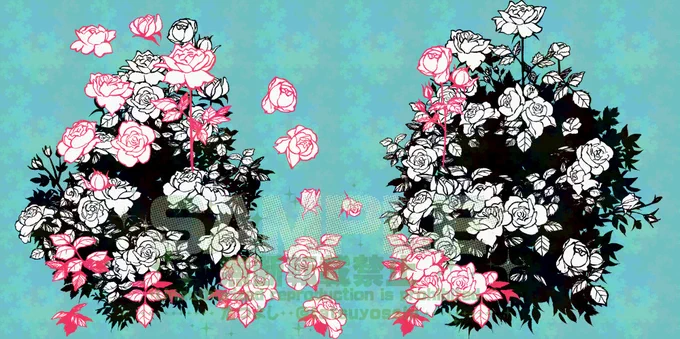 今日は背景向けのバラを描いてた( ˘ω˘)スヤァ 