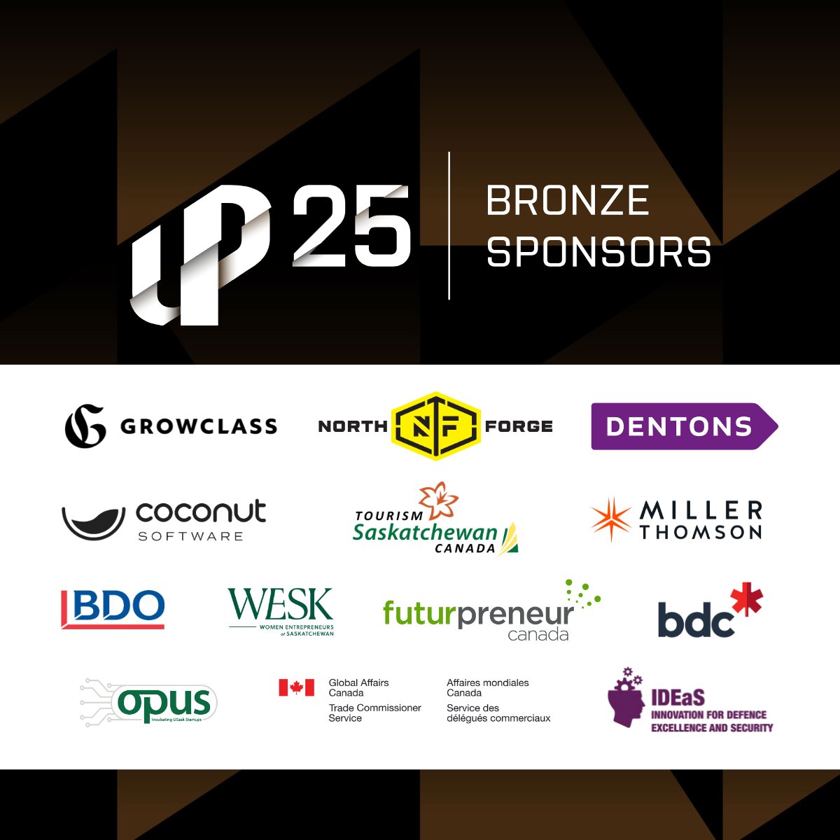 Uniting the Prairies (@unitingprairies) on Twitter photo Thanks to our UP25 Bronze Sponsors for strengthening this years conference 🤎
Officially 1-week out! Who's ready to connect?
@Growclass <a href="/northforgemb/">North Forge</a> <a href="/DentonsCanada/">DentonsCanada</a> <a href="/CoconutSoftware/">Coconut Software</a> <a href="/Saskatchewan/">Tourism Saskatchewan</a> <a href="/MillerThomson/">Miller Thomson LLP</a> BDO <a href="/WESK306/">WESK</a> <a href="/Futurpreneur/">Futurpreneur</a> <a href="/BDC_Capital/">BDC Capital</a> <a href="/OpusUsask/">Opus USask</a> @TCS_SDCTrade Thanks to our UP25 Bronze Sponsors for strengthening this years conference 🤎
Officially 1-week out! Who's ready to connect?
@Growclass <a href="/northforgemb/">North Forge</a> <a href="/DentonsCanada/">DentonsCanada</a> <a href="/CoconutSoftware/">Coconut Software</a> <a href="/Saskatchewan/">Tourism Saskatchewan</a> <a href="/MillerThomson/">Miller Thomson LLP</a> BDO <a href="/WESK306/">WESK</a> <a href="/Futurpreneur/">Futurpreneur</a> <a href="/BDC_Capital/">BDC Capital</a> <a href="/OpusUsask/">Opus USask</a> @TCS_SDCTrade