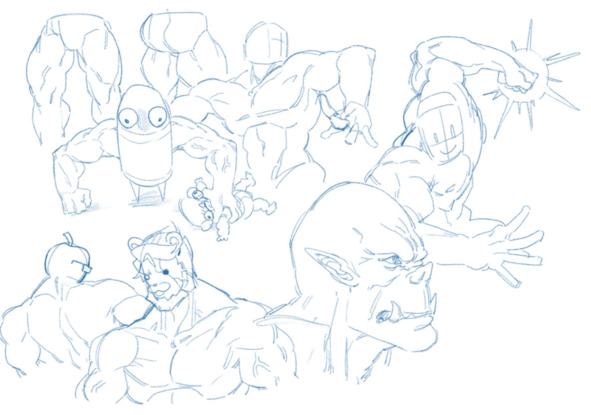 練習畫肌肉!💪