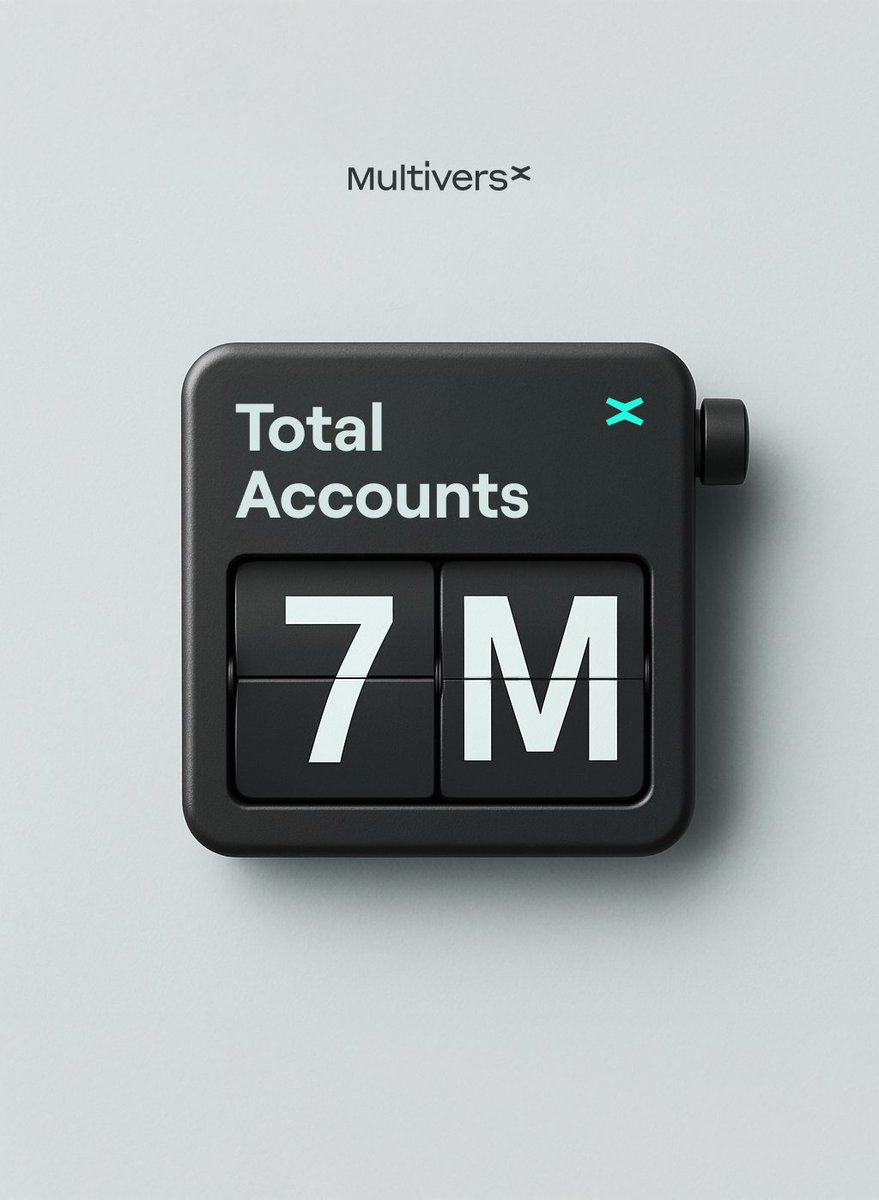 MultiversX's tweet photo. 7,000,000 strong 💪 https://t.co/118pHuWy45