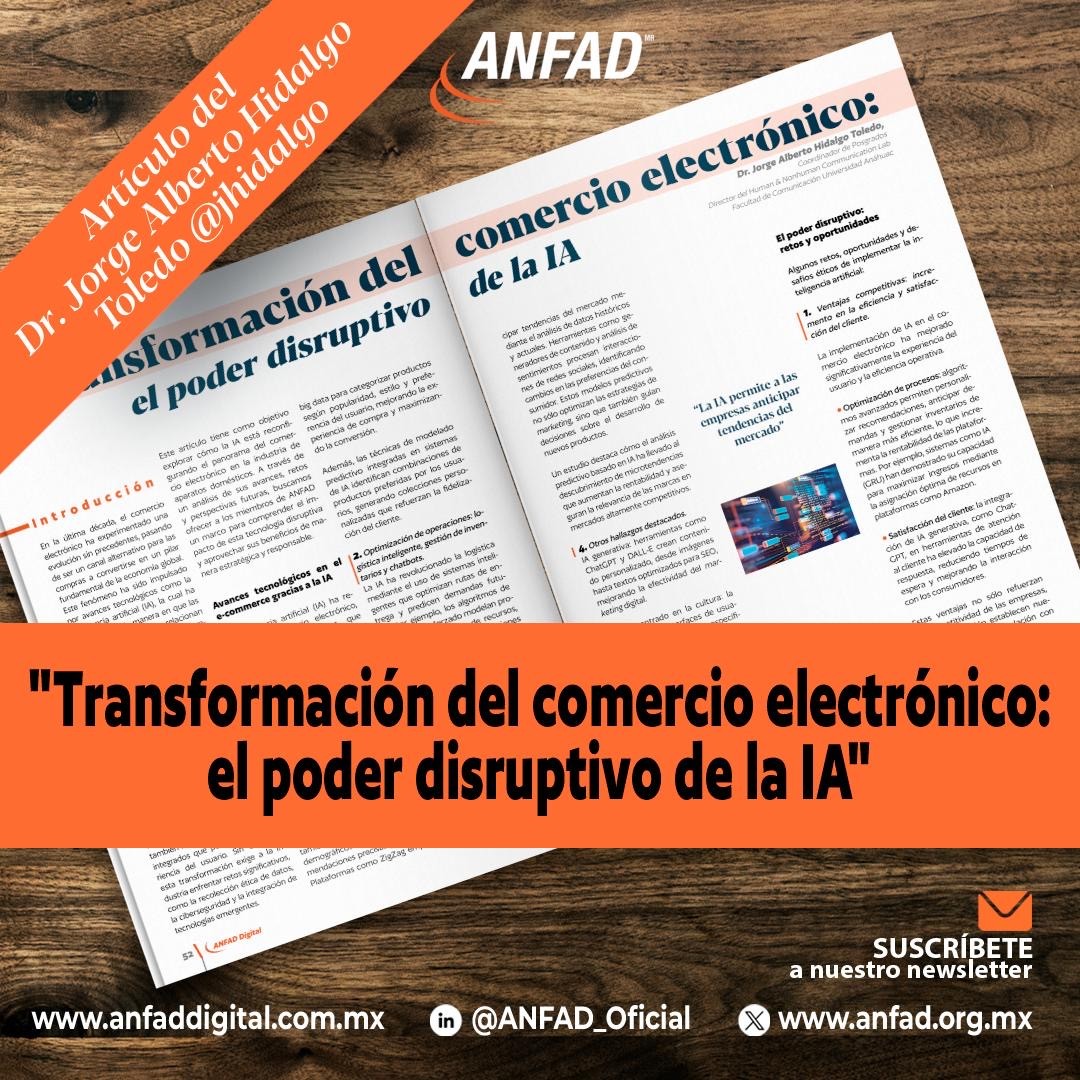 @ANFAD_Oficial (@anfad_oficial) on Twitter photo Entérate que la implementación de la IA permite a empresas ofrecer experiencias de compra personalizadas, optimizar cadenas de suministro y responder proactivamente a las tendencias del mercado, en Revista ANFAD Digital. #InteligenciaArtificial
bit.ly/4b1ivgy
<a href="/jhidalgo/">Jorge Alberto Hidalgo Toledo</a> Entérate que la implementación de la IA permite a empresas ofrecer experiencias de compra personalizadas, optimizar cadenas de suministro y responder proactivamente a las tendencias del mercado, en Revista ANFAD Digital. #InteligenciaArtificial
bit.ly/4b1ivgy
<a href="/jhidalgo/">Jorge Alberto Hidalgo Toledo</a>