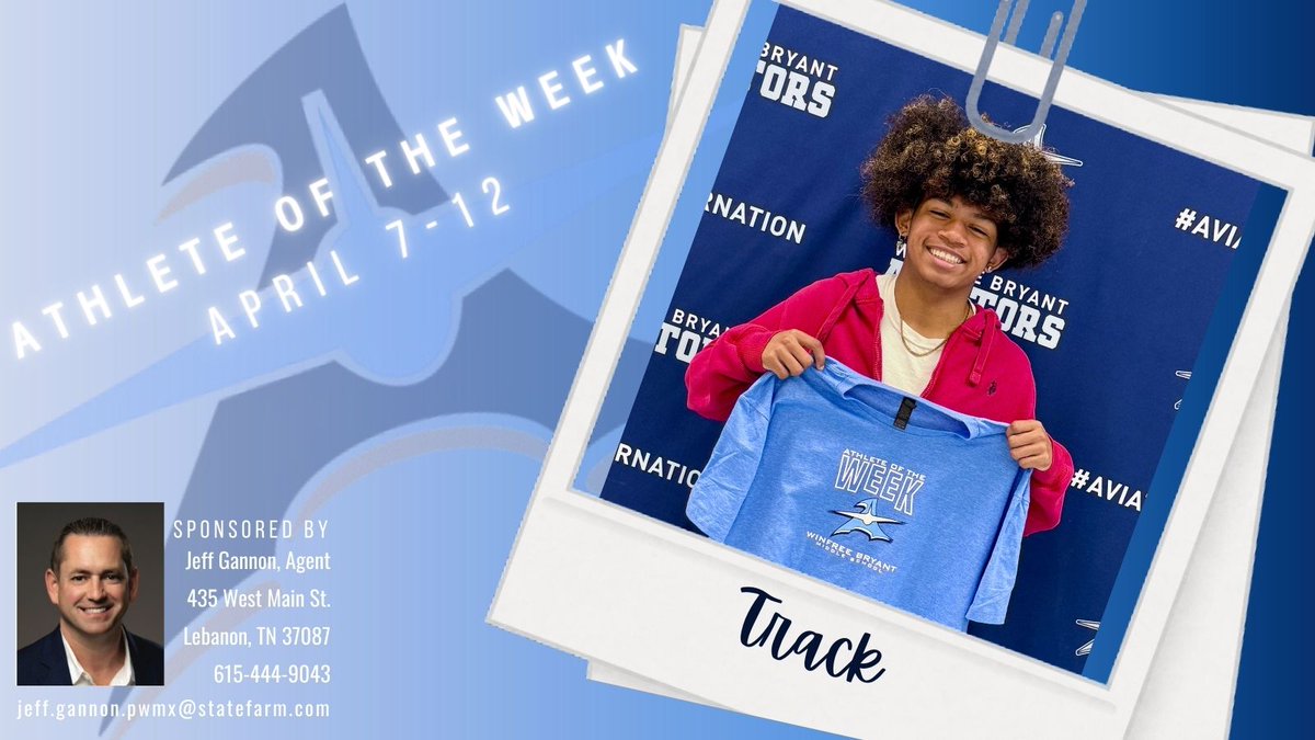 Congrats to our track and field athletes of the week!