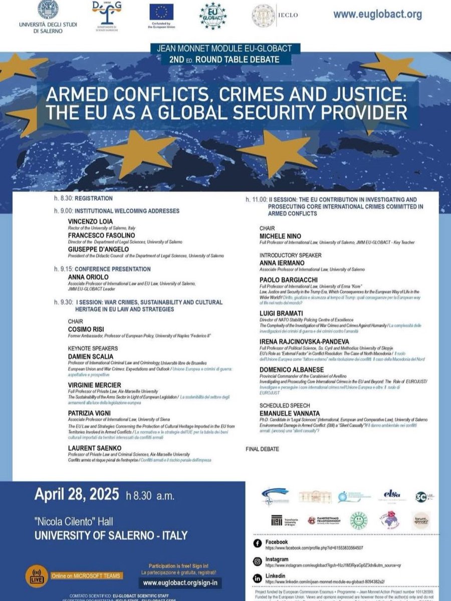 NATO STABILITY POLICING CENTRE OF EXCELLENCE (@nspcoe) on Twitter photo #NSPCOE took part to the #EUGLOBACT Round Table Debate at <a href="/UniSalerno/">Università Salerno</a> ! An inspiring exchange on tackling transnational crime, safeguarding human rights, and promoting the rule of law. Many thanks for the dynamic participation from students, scholars, and practitioners! #NSPCOE took part to the #EUGLOBACT Round Table Debate at <a href="/UniSalerno/">Università Salerno</a> ! An inspiring exchange on tackling transnational crime, safeguarding human rights, and promoting the rule of law. Many thanks for the dynamic participation from students, scholars, and practitioners!