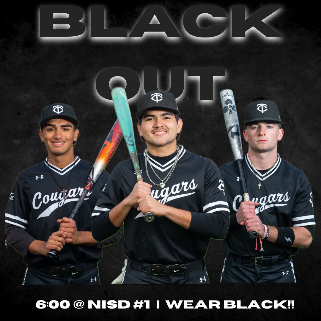 ⚫️Black Out Coming! ⚫️

Let's pack the stands in black as the Cougars take on Sotomayor this Thursday night at 6:00 PM for Game 1 of the UIL 6A Div 2 Bi-District Round.