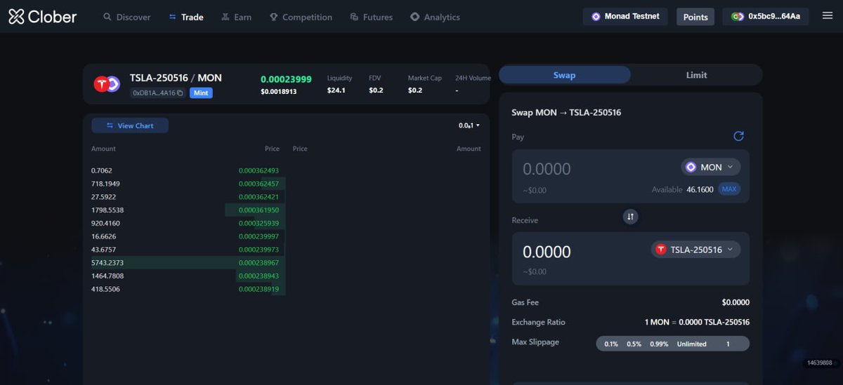 Yesterday there was a townhall where several projects in the <a href="/monad_xyz/">Monad</a>  ecosystem were presented. I must say that all the projects were worthy, but my top-1 project is <a href="/CloberDEX/">Clober | Fully on-chain CLOB DEX</a>. I hope that they can bring a fully decentralized on-chain CLOB infrastructure to the EVM ecosystem.