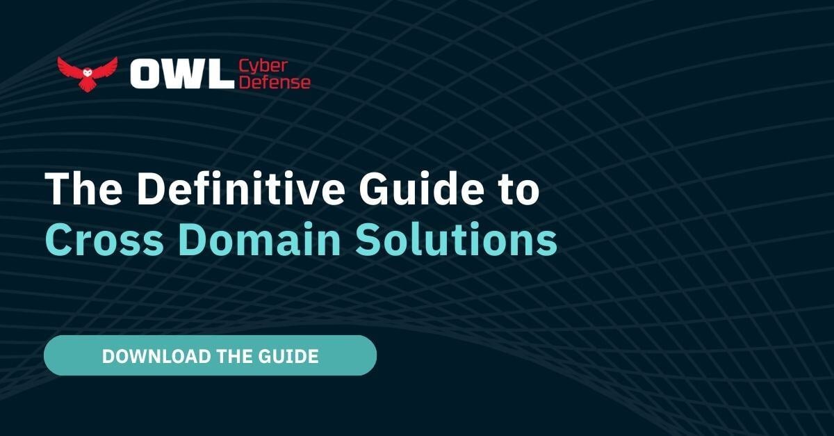 owlcyberdefense's tweet image. Data must flow—threats must not. Discover how #CrossDomainSolutions achieve both, without compromise. Download our Definitive Guide for practical frameworks, ROI insights, and real-world use cases: hubs.la/Q03klJ440