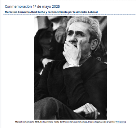 El Archivo Central del Ministerio de Trabajo hace público el expediente de "Amnistía Laboral" de Marcelino Camacho para conmemorar el 1º de Mayo, entre otros documentos inéditos.
mites.gob.es/es/sec_bep/Arc…