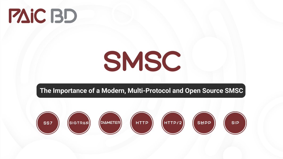 PAiCoreTech's tweet image. A modern SMSC must be capable of handling multiple protocols to efficiently interact with the diverse systems present in today’s networks...

To learn more (3 minutes), click here: paic-bd.com/modern-open-so…

#SMSC #MultiProtocol #PAiCBD