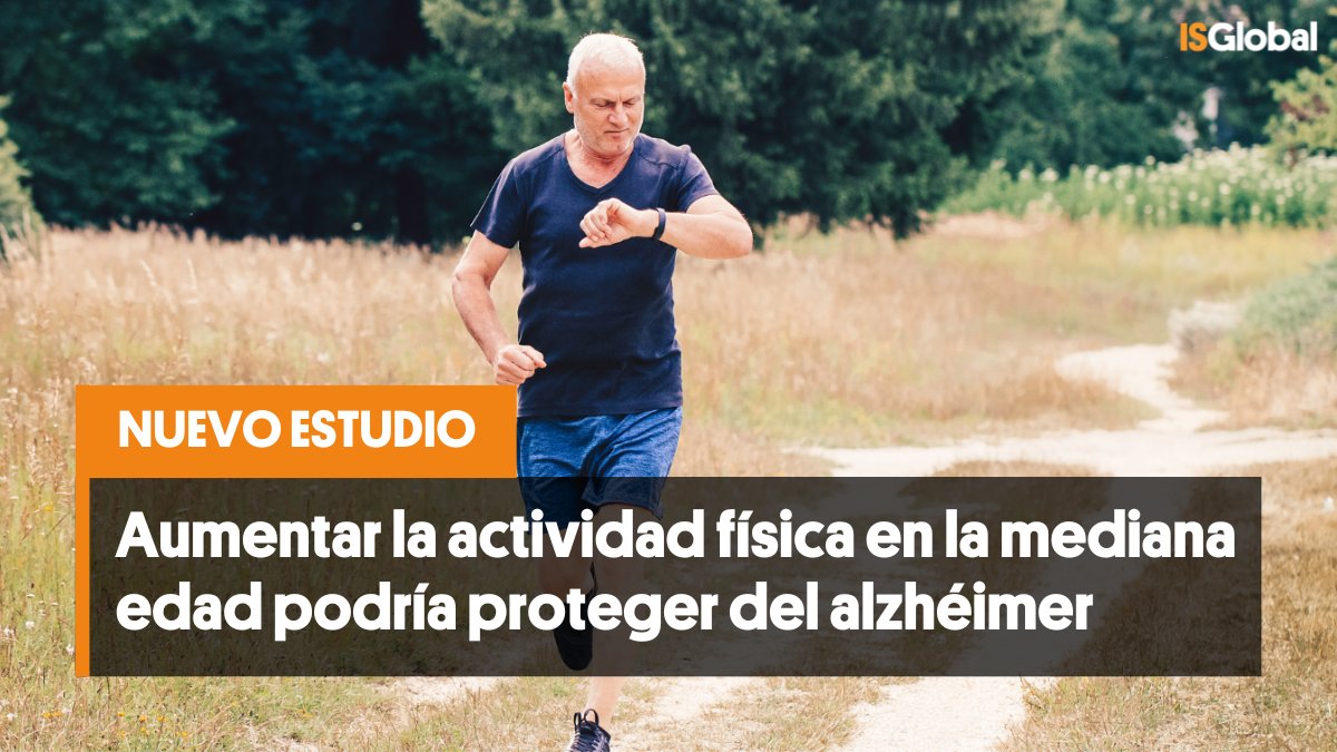 ISGlobal (@isglobalorg) on Twitter photo 🧠Aumentar la actividad física en la mediana edad podría proteger del #Alzhéimer.
Es la conclusión de un nuevo estudio de #ISGlobal y el <a href="/BarcelonaBeta/">Barcelonaβeta Brain Research Center</a>.
Lee los detalles:
🔗isglobal.org/-/aumentar-la-… 🧠Aumentar la actividad física en la mediana edad podría proteger del #Alzhéimer.
Es la conclusión de un nuevo estudio de #ISGlobal y el <a href="/BarcelonaBeta/">Barcelonaβeta Brain Research Center</a>.
Lee los detalles:
🔗isglobal.org/-/aumentar-la-…