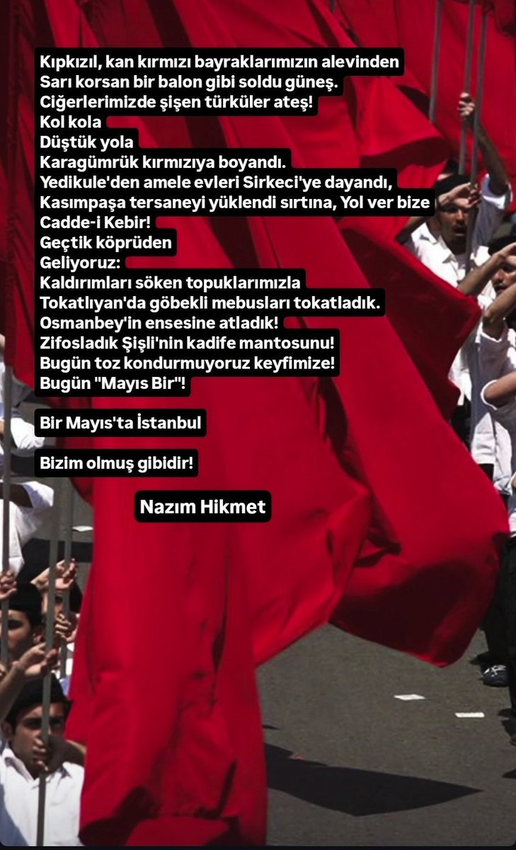 Taksim 1 Mayıs alanıdır. Mehmet Akif Dalcı'lardan bugüne kavgamız direnişlerle büyüyor.