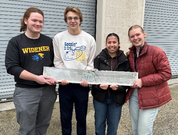 WUEngineering's tweet photo. EPDACI held its annual student beam contest at Widener University earlier this month! Eight teams representing four colleges participated. Widener placed third in the event with a load/weight ratio of 153! https://t.co/4lMCQwnALc