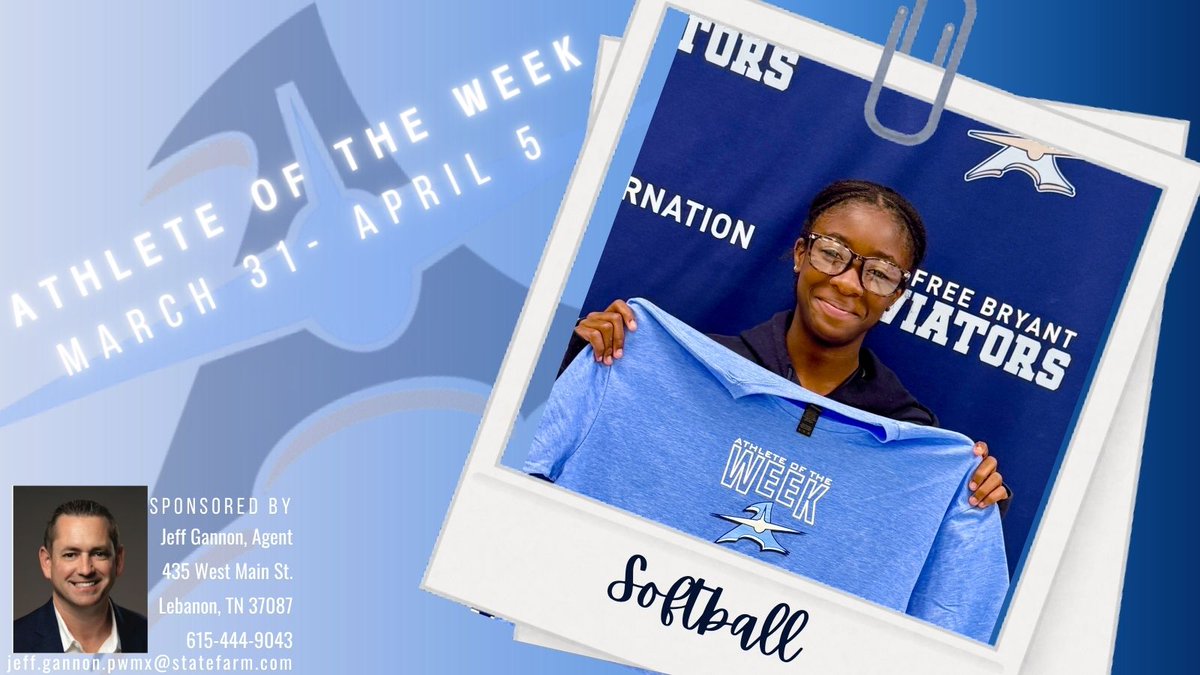 Congratulations to our softball athletes of the week!