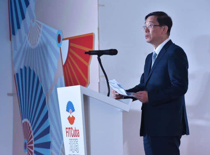 CubaMaps's tweet photo. La Feria Internacional de Turismo #FITCuba2025 ha iniciado con la presencia de Manuel Marrero Cruz, Primer Ministro de la República de Cuba  y Juan Carlos García Granda, Ministro de Turismo. País invitado: China. #Cuba #CubaUnica #CubaTravel https://t.co/eljjF6Tebk