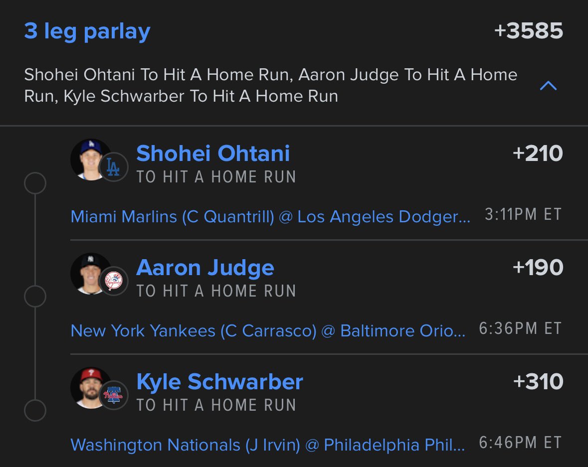 SlipsnLadders's tweet photo. ‼️🚨NEW SERIES ALERT🚨‼️

The 30 day challenge‼️
For the month of May, we’re going to be betting these 3 players to hit a HR once a day!!!

Let’s make some MONEY! We have 30 days to hit 1 bet which will pay out the whole month. 2 hits = massive profit!!!

#MLB #expand https://t.co/OQoV8Qb23J