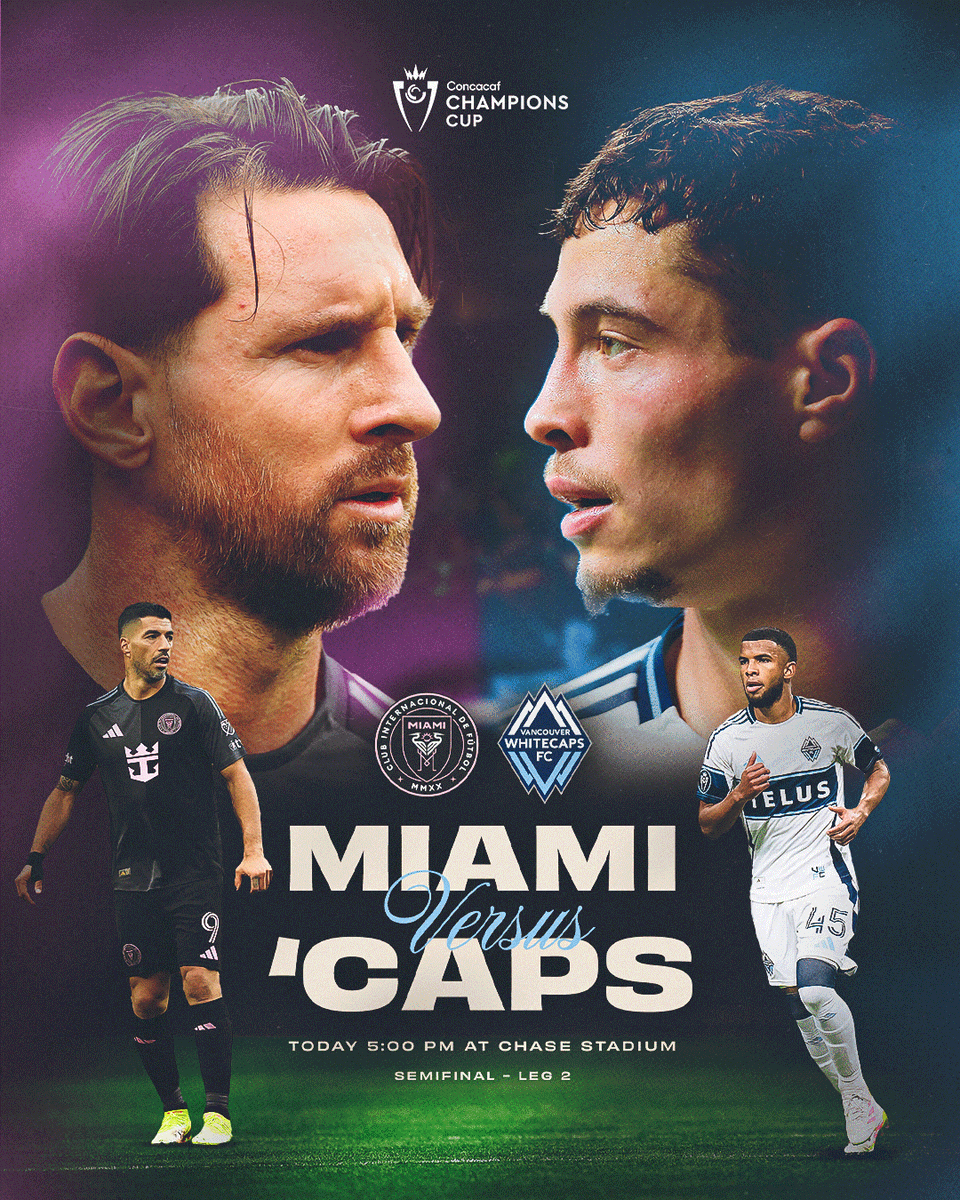 𝐋𝐄𝐆 𝟐. 𝐀𝐋𝐋 𝐎𝐍 𝐓𝐇𝐄 𝐋𝐈𝐍𝐄 🔵⚔️

🏆 <a href="/TheChampions/">Concacaf Champions Cup</a> Semifinal Leg 2
🆚 <a href="/InterMiamiCF/">Inter Miami CF</a>
⏱️ 5:00pm PT
🏟️ Chase Stadium
📺 <a href="/OneSoccer/">OneSoccer</a>, FuboTV, &amp; <a href="/TELUS/">TELUS</a> ch.980 
  
#VWFC | #ConcaChampions