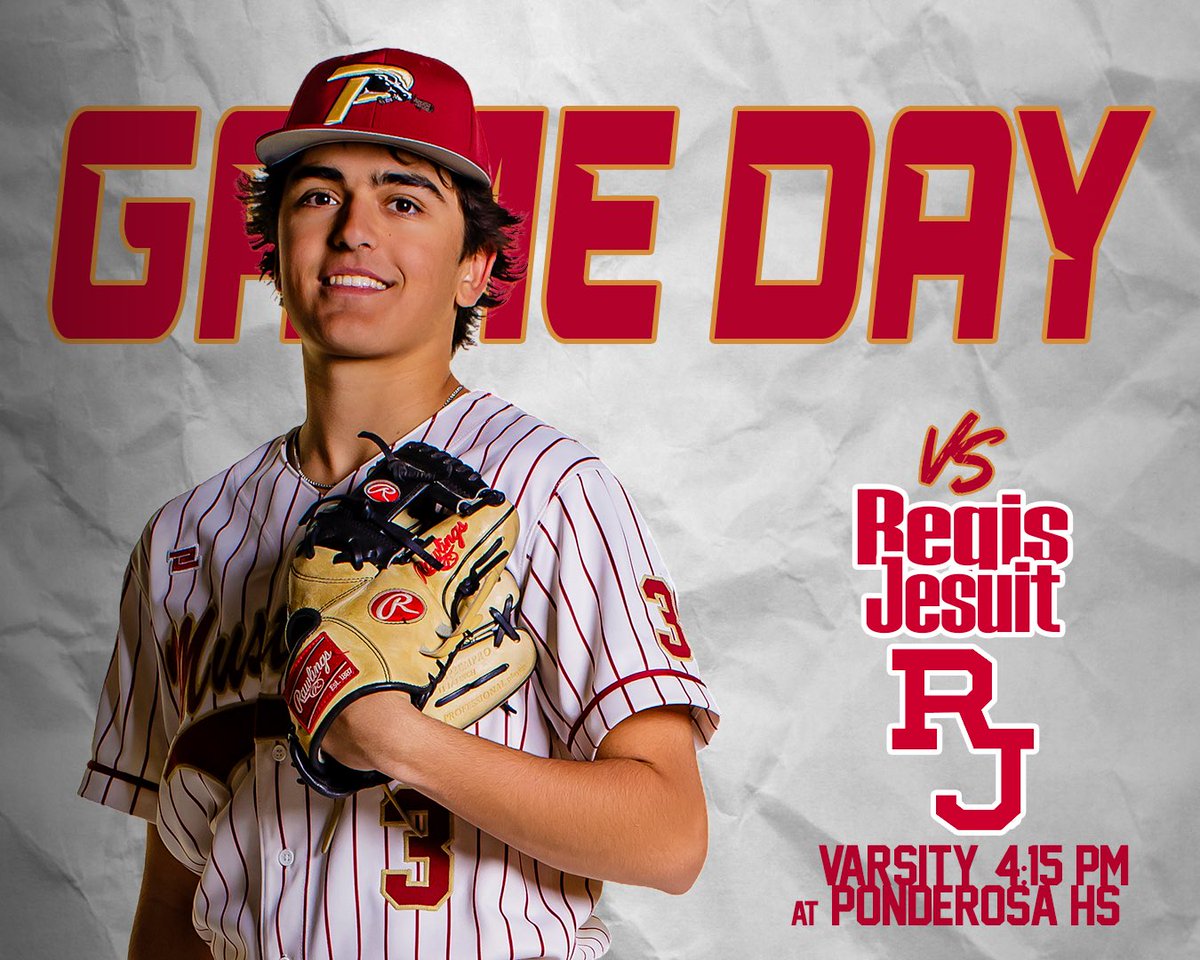 Ponderosa High School Athletic Department (@phsmustangsath) on Twitter photo 🚨⚾️GameDay!!!⚾️🚨
🆚Regis Jesuit High School
⏰ Varsity: 4:15 pm
📍Ponderosa HS
#wearepondo <a href="/phsmustangs/">Ponderosa Mustangs</a> <a href="/PondoStangGang/">Pondo Stang Gang</a> <a href="/pondbaseball/">Ponderosa Baseball</a> 🚨⚾️GameDay!!!⚾️🚨
🆚Regis Jesuit High School
⏰ Varsity: 4:15 pm
📍Ponderosa HS
#wearepondo <a href="/phsmustangs/">Ponderosa Mustangs</a> <a href="/PondoStangGang/">Pondo Stang Gang</a> <a href="/pondbaseball/">Ponderosa Baseball</a>