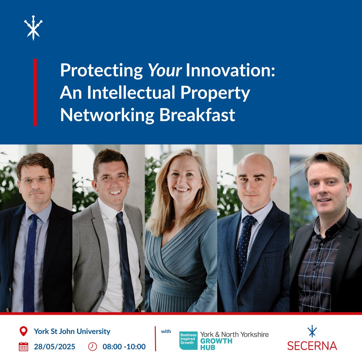 Secerna LLP (@secernallp) on Twitter photo Protecting Your Innovation: An Intellectual Property Networking Breakfast
Transform your #intellectualproperty into a powerful asset at our #IP Networking Breakfast on Wednesday, May 28th (8-10am) at York St John University.
secerna.com/insights/news/… Protecting Your Innovation: An Intellectual Property Networking Breakfast
Transform your #intellectualproperty into a powerful asset at our #IP Networking Breakfast on Wednesday, May 28th (8-10am) at York St John University.
secerna.com/insights/news/…