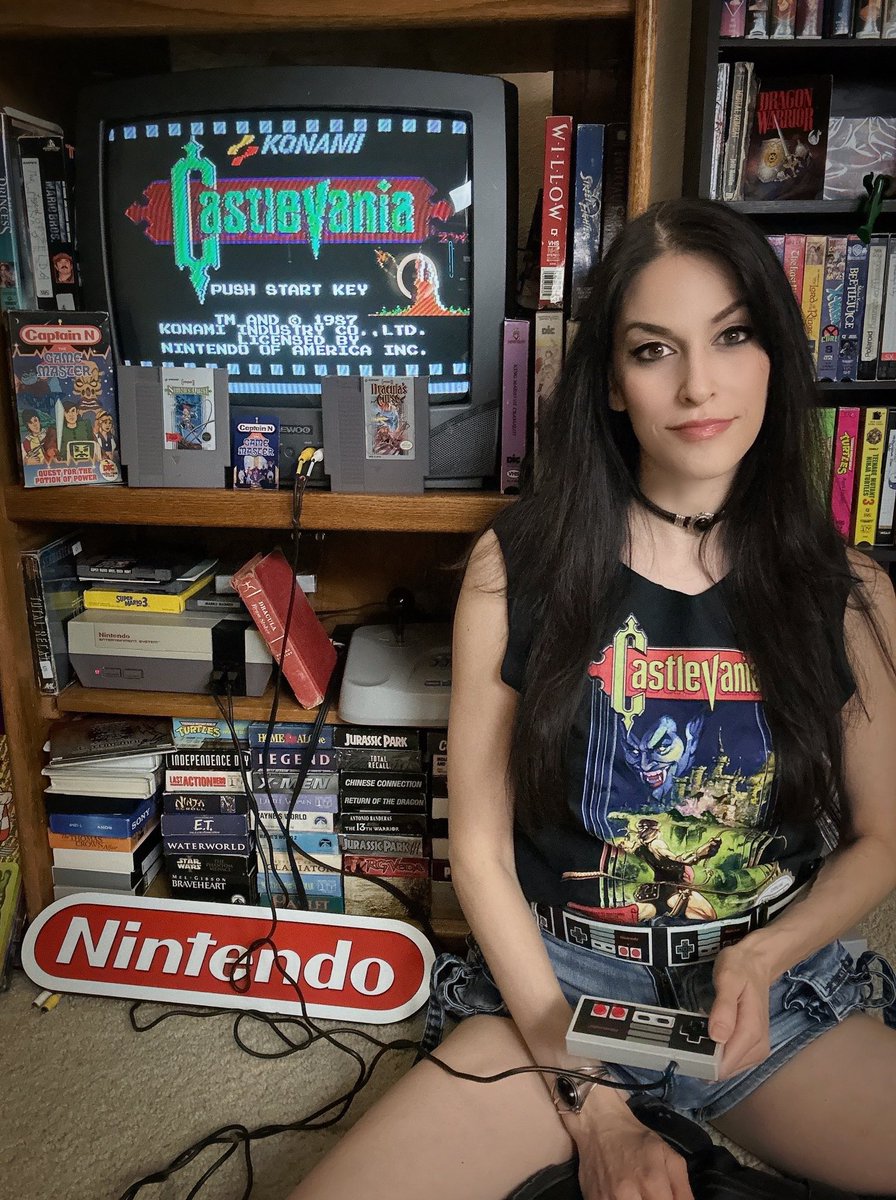 christinarose_e's tweet photo. Castlevania released on NES in the US 37 years ago on April 30, 1987! 🎉 Konami initially released it for Famicom on 9/26/86.

Game director Hitoshi Akamatsu approached game development with a cinematic eye, hoping to evoke the air of classic horror films. This game follows whip cracking Simon Belmont, the descended from a clan of a vampire hunters. Comprised of 18 levels across 6 stages, players use their whip in addition to holy water, boomerang crosses, and more as they navigate this platformer. Players face horror staples like a Mummy Man, Frankenstein, and ultimately “The Count” Dracula.

I must confess…my 1st introduction to Simon was the vain rendition in Captain N 🤭  I didn’t own Castlevania myself, and 1st played the DOS version with the same friend I played Double Dragon with after school. We definitely never got to Dracula as kids, but we thought we had so much fun stumbling through it together.

This is one on my list of childhood games I’d love to beat someday! ❤️