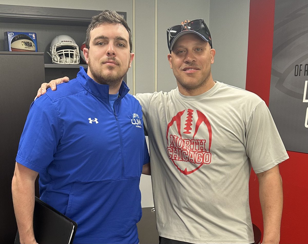 North Chicago Warhawks Football (@nc_warhawks_fb) on Twitter photo A big thanks to Coach Erling <a href="/CoachNErling51/">Nicholas Erling</a> for taking the time to visit with our student-athletes today! <a href="/CUWFB/">CUW Falcon Football</a> A big thanks to Coach Erling <a href="/CoachNErling51/">Nicholas Erling</a> for taking the time to visit with our student-athletes today! <a href="/CUWFB/">CUW Falcon Football</a>