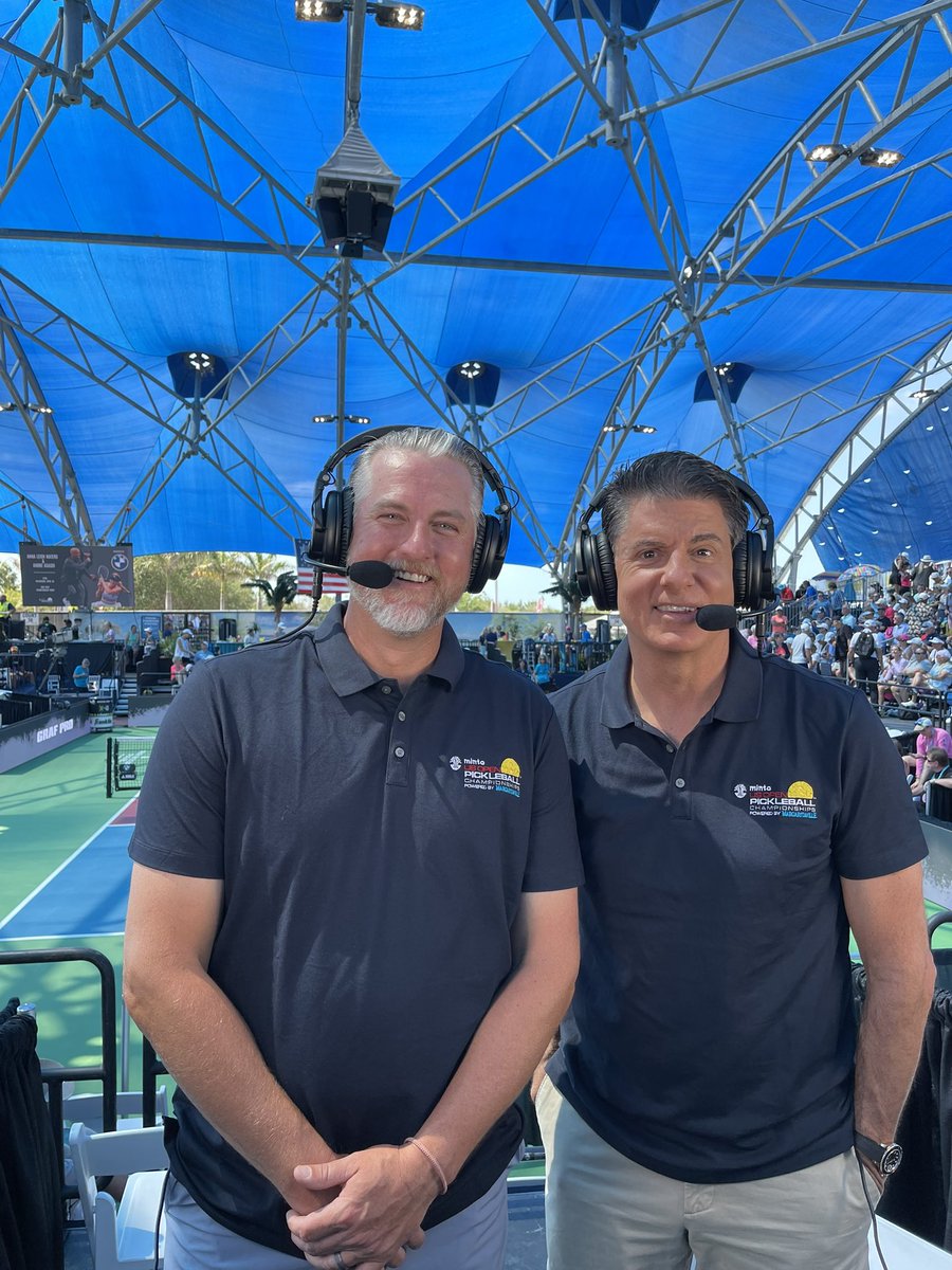davebenz's tweet image. Chad Edwards and I are pumped to be calling @AndreAgassi ‘s pro pickleball debut in a few minutes at the @usopenpicklebal championships in a few minutes on @CBSSportsNet .