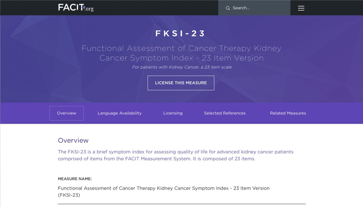 Cristiane D Bergerot (@crisbergerot) on Twitter photo 🆕Excited that our FKSI-23 measure, designed to assess HRQOL in patients with localized and advanced RCC, is available on the FACIT website: facit.org/measures/fksi-…
<a href="/tompowles1/">Tom Powles</a> <a href="/montypal/">Sumanta K. Pal, MD, FASCO</a> <a href="/DrChoueiri/">Toni Choueiri, MD</a> <a href="/spsutkaMD/">Sarah P. Psutka MD MS</a> <a href="/brian_rini/">Brian Rini, MD</a> <a href="/ERPlimackMD/">Elizabeth Plimack MD</a> <a href="/virajmaster/">Viraj Master</a> <a href="/ViktorGruenwald/">Viktor Grünwald</a> <a href="/AlbigesL/">Laurence Albiges</a> 🆕Excited that our FKSI-23 measure, designed to assess HRQOL in patients with localized and advanced RCC, is available on the FACIT website: facit.org/measures/fksi-…
<a href="/tompowles1/">Tom Powles</a> <a href="/montypal/">Sumanta K. Pal, MD, FASCO</a> <a href="/DrChoueiri/">Toni Choueiri, MD</a> <a href="/spsutkaMD/">Sarah P. Psutka MD MS</a> <a href="/brian_rini/">Brian Rini, MD</a> <a href="/ERPlimackMD/">Elizabeth Plimack MD</a> <a href="/virajmaster/">Viraj Master</a> <a href="/ViktorGruenwald/">Viktor Grünwald</a> <a href="/AlbigesL/">Laurence Albiges</a>