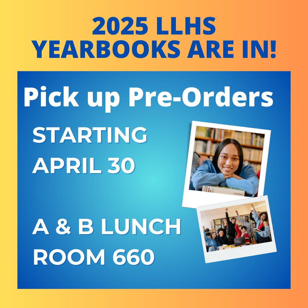 Our 2025 yearbooks are in! All pre-ordered books can be picked up during lunches in room 660. If you did not pre-order one, see Ms. Barber to get on the waitlist for a late order for $120.