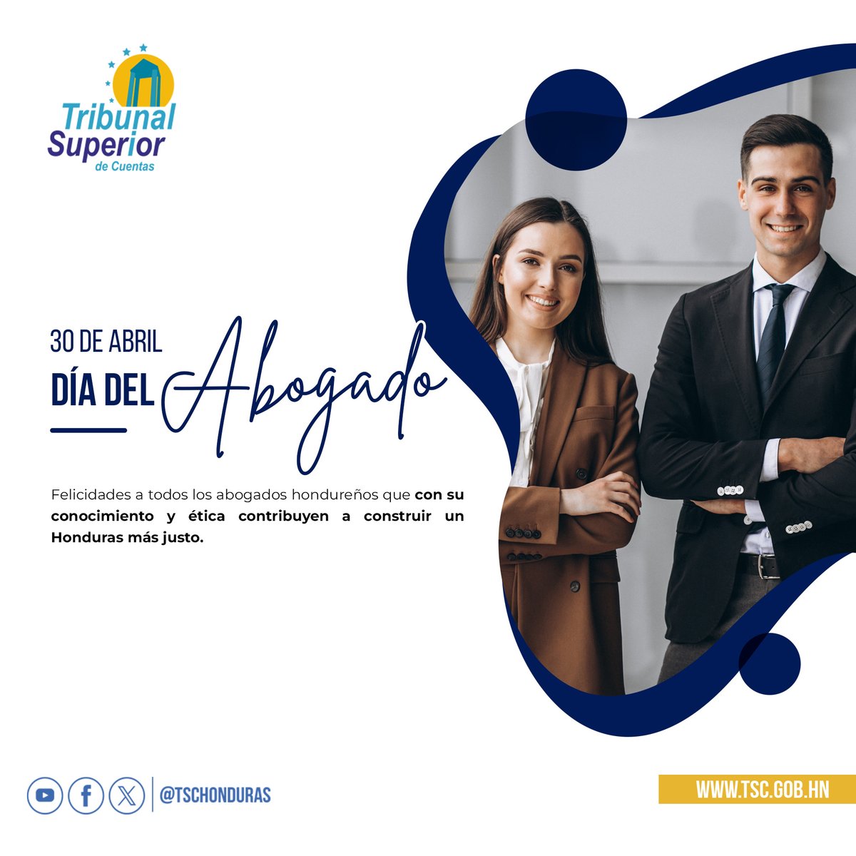 Felicidades a todos los abogados hondureños que con su conocimiento y ética contribuyen a construir un Honduras más justo ⚖️🇭🇳