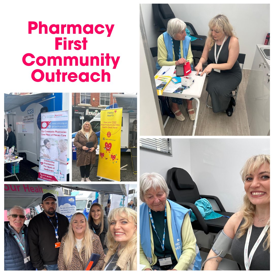 CPLSC SBSO Naomi Parker joined the Community Physical Health Team &amp; HARRI Bus engagement day in Chorley, raising awareness of Pharmacy First and the accessible healthcare services available at local pharmacies.