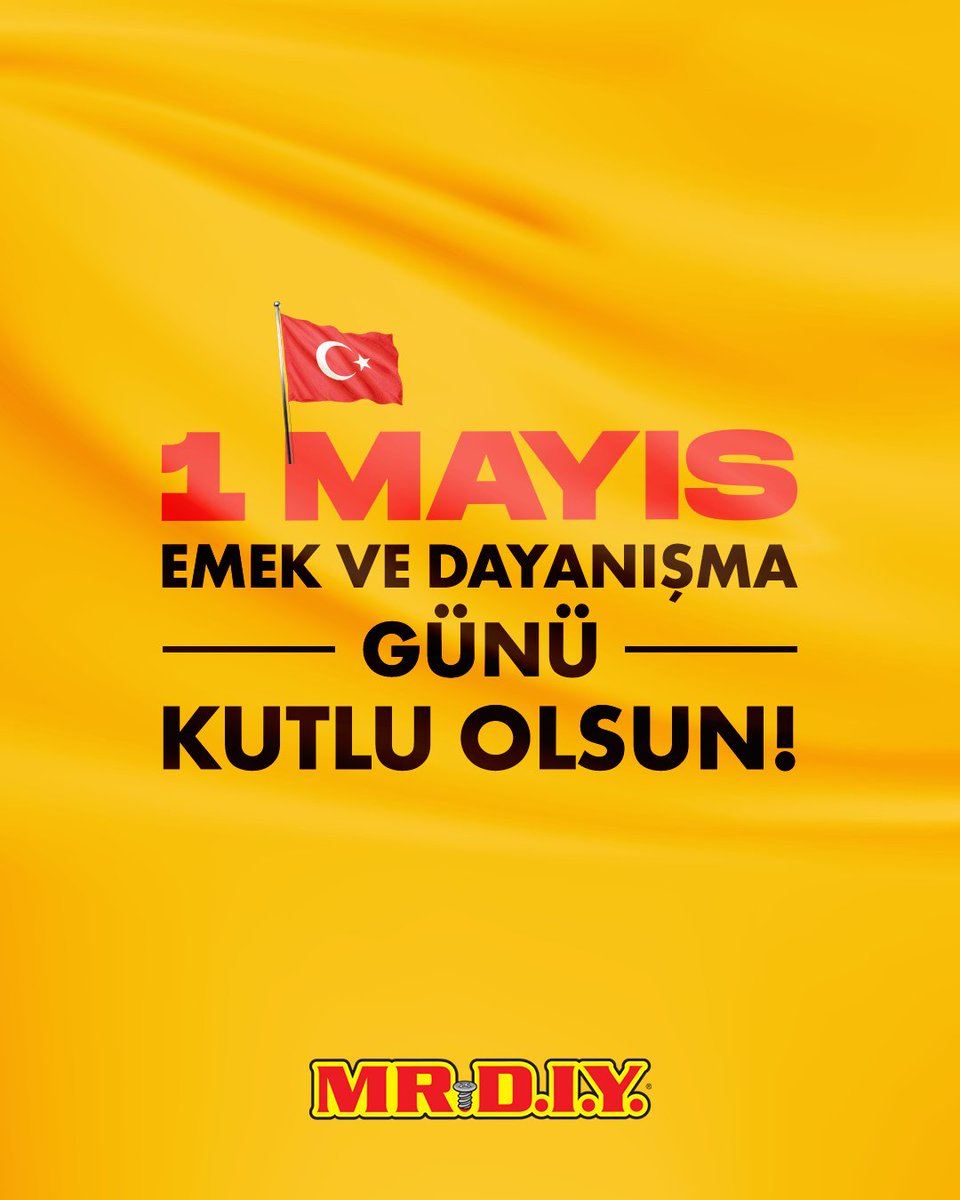 1 Mayıs Emek ve Dayanışma Günü kutlu olsun!

#MRDIY #MRDIYTurkey #1Mayıs