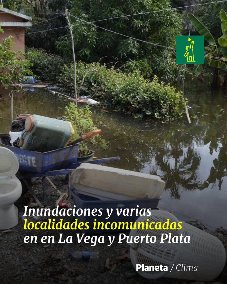 DiarioLibre's tweet image. 🌦 | #ElClimaDL | El COE mantiene 16 provincias en alerta por lluvias generadas por una vaguada

🔗 ow.ly/nEQI50VKBug

#DiarioLibre #COE #Inundaciones #LaVega #PuertoPlata