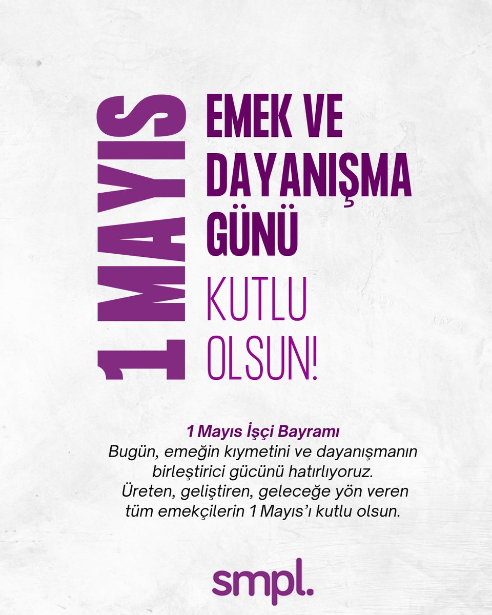 1 Mayıs Emek ve Dayanışma Günü Kutlu Olsun!

#1mayıs
