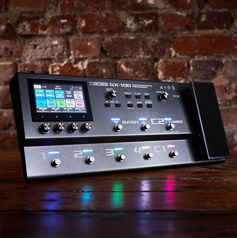 Check out the BOSS GX-100—easy-to-use amp/effects processor for guitar and bass—23 amplifier types, tube amp tone and touch response, and over 150 BOSS effects—output to amp input, FRFR monitor, or house PA. More info > loom.ly/jGhw8eM #bananasatlarge <a href="/bossinfoglobal/">BOSS</a>