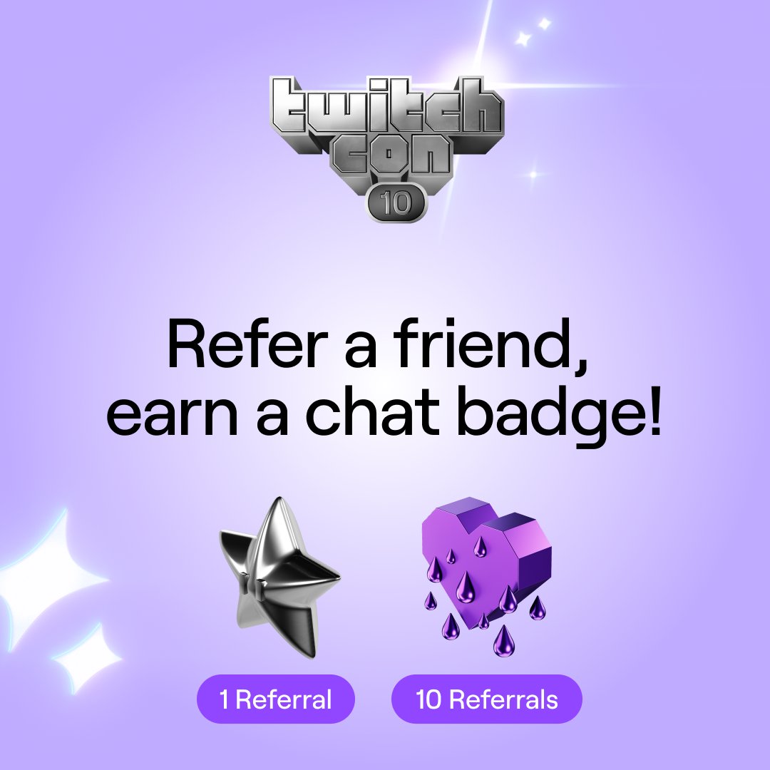 TwitchCon Referral Badges