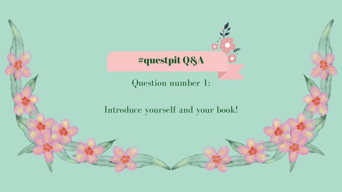 With only a week left until #questpit we’re kicking off our Q&amp;A!

Q1: Spring into this season by introducing yourself and your book!