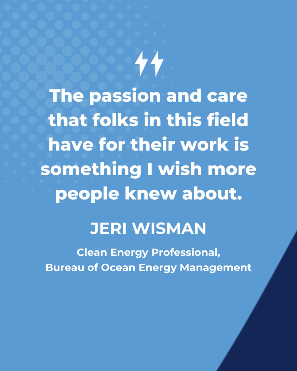 ce4aef's tweet image. "The passion and care that folks in this field have for their work is something I wish more people knew about." - Jeri Wisman, a professional at the Bureau of Ocean Energy Management (BOEM)
facesofcleanenergy.org/face-of-clean-…