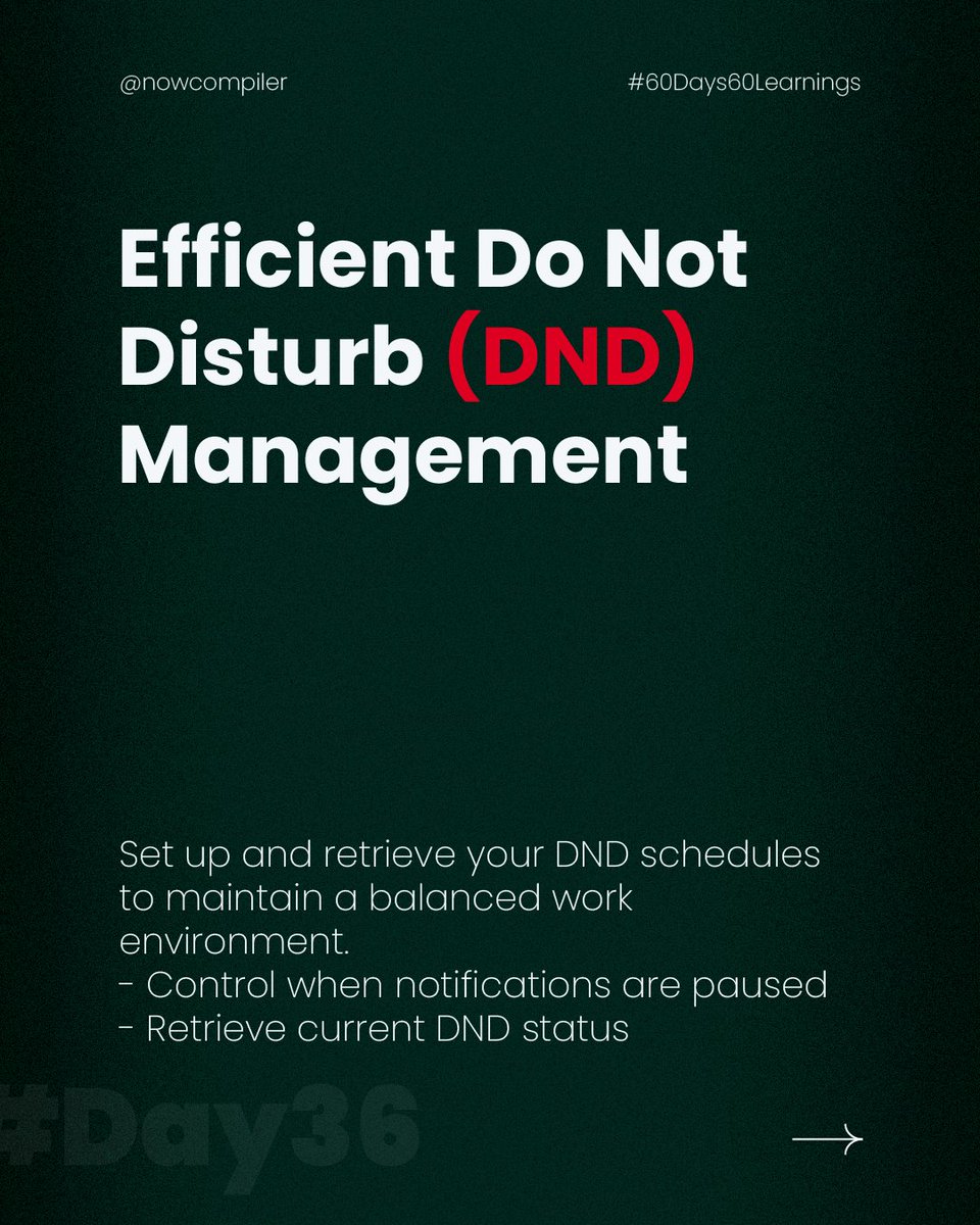 NowCompiler's tweet image. Optimize your team&apos;s efficiency with Slack Notification Manager—streamline alerts and manage Do Not Disturb settings effortlessly. #TechEfficiency #SlackTips #ProductivityTools #NotificationManager #NowCompiler