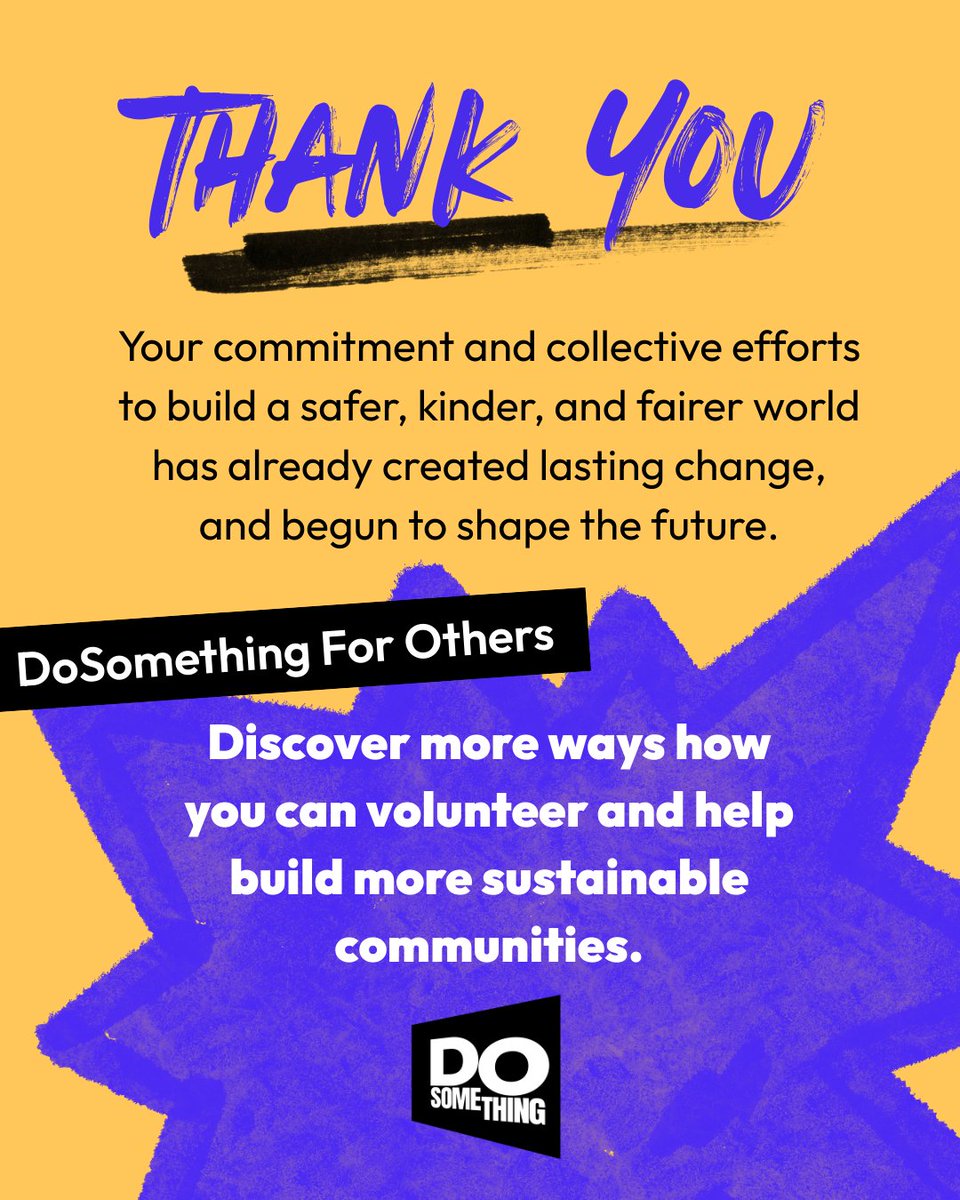 National Volunteer Month might be ending, but your impact keeps growing. 🌟
Keep showing up, speaking out, and making change. Find your next action with us: [dosomething.org/take-action]
#DoSomething #VolunteerMonth