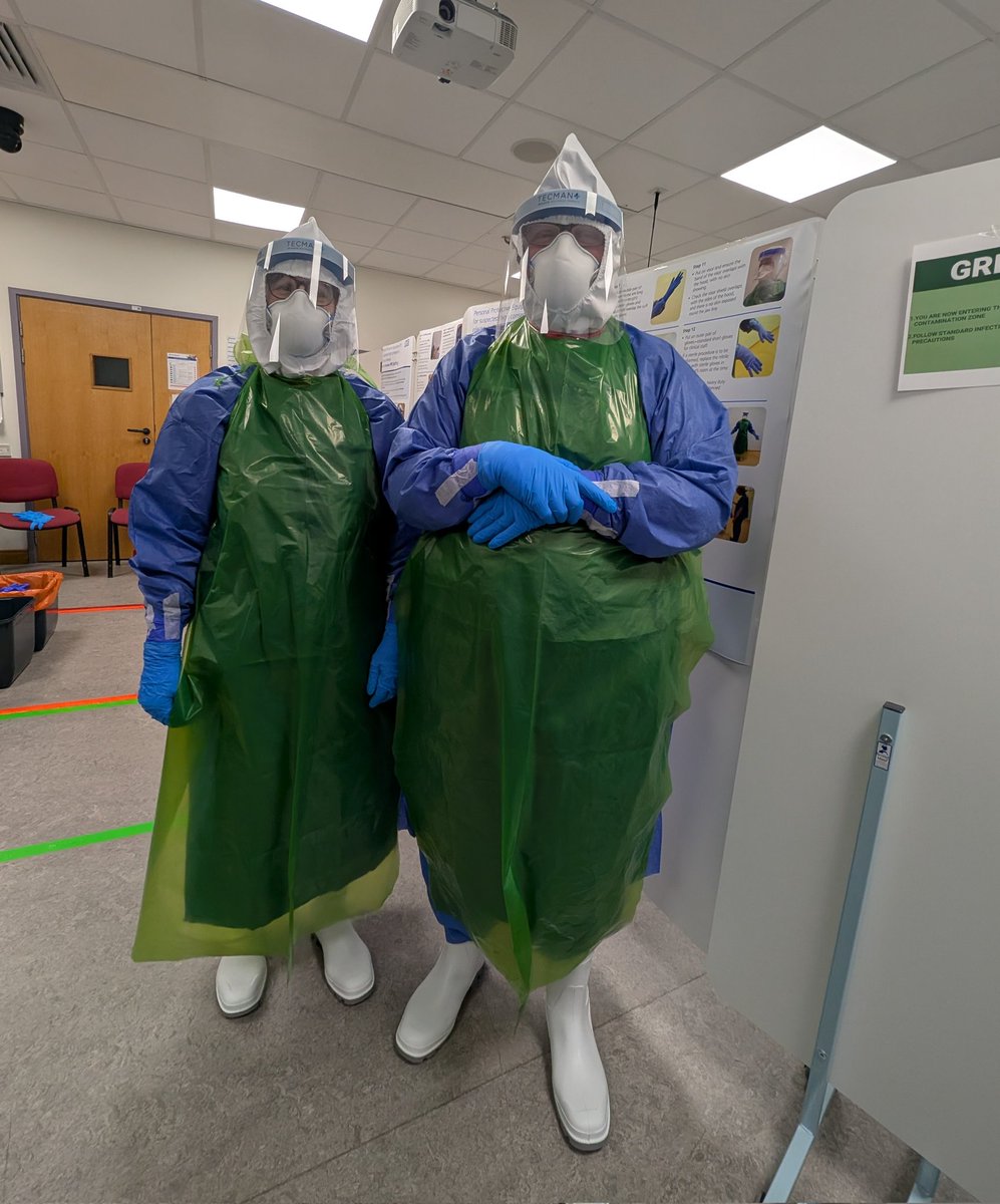 First set of staff at #GWH now trained and competent in HCID PPE. Fantastic first day with a very engaging audience and interesting questions!  Really enjoyed being a trainer today 🎉🥳  <a href="/HCID_training/">HCID Training UK</a> <a href="/GWH_NHS/">Great Western Hospitals NHS Foundation Trust</a> #IPC