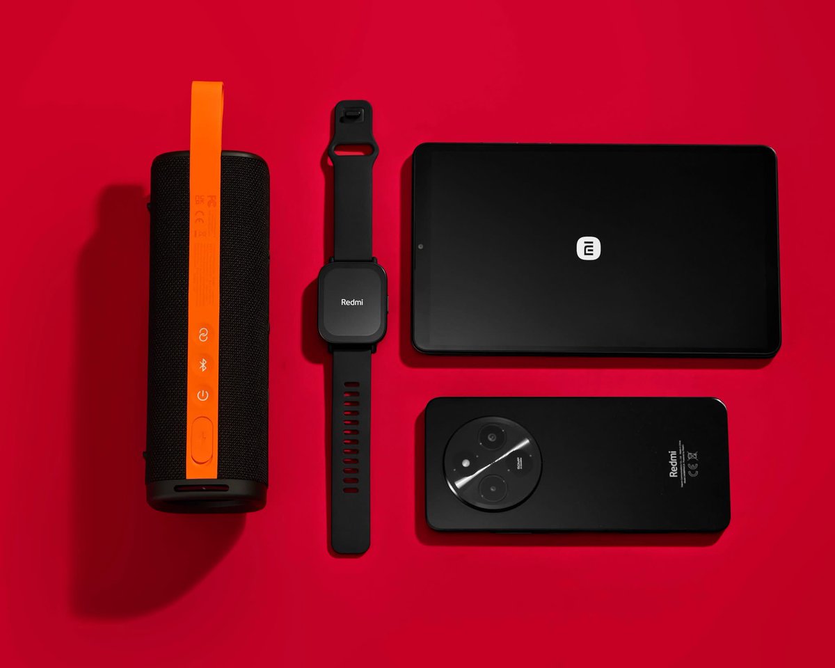 XiaomiNigeria's tweet photo. Stay connected, stay entertained, stay on track. With Xiaomi, there’s a gadget for every moment. 🥳
Which one’s your vibe? 💡
#Redmi14C #RedmiWatch5Active #RedmiPadSE #XiaomiOutdoorSpeaker https://t.co/gSkq4x9TVm