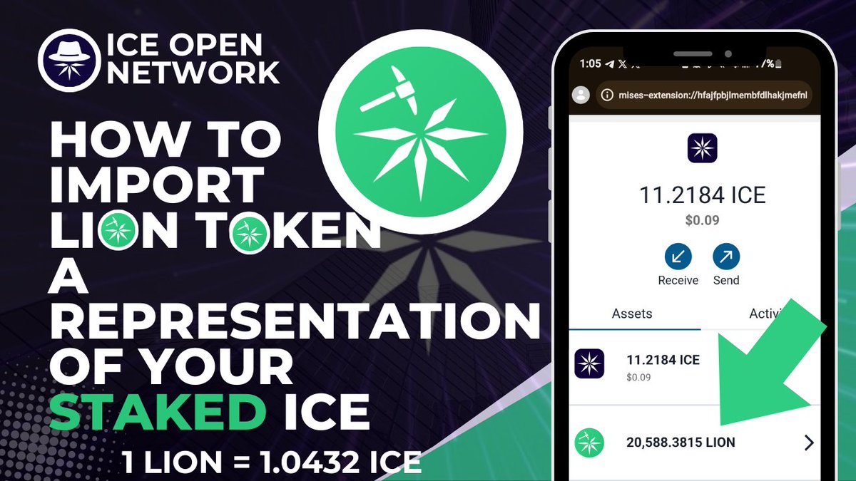 Atom_Adeyemi's tweet photo. How To Import $LION Token On ION (Ice Open Network) Wallet | A Representation of Your Staked $ICE
.
.
Video Guide - https://t.co/WMXPwoCY3o
#LiquidION $ICE #ION #IONwallet @ice_blockchain #Altcoins #IceStaking #IceLiquidStaking https://t.co/W61SMhrT2D