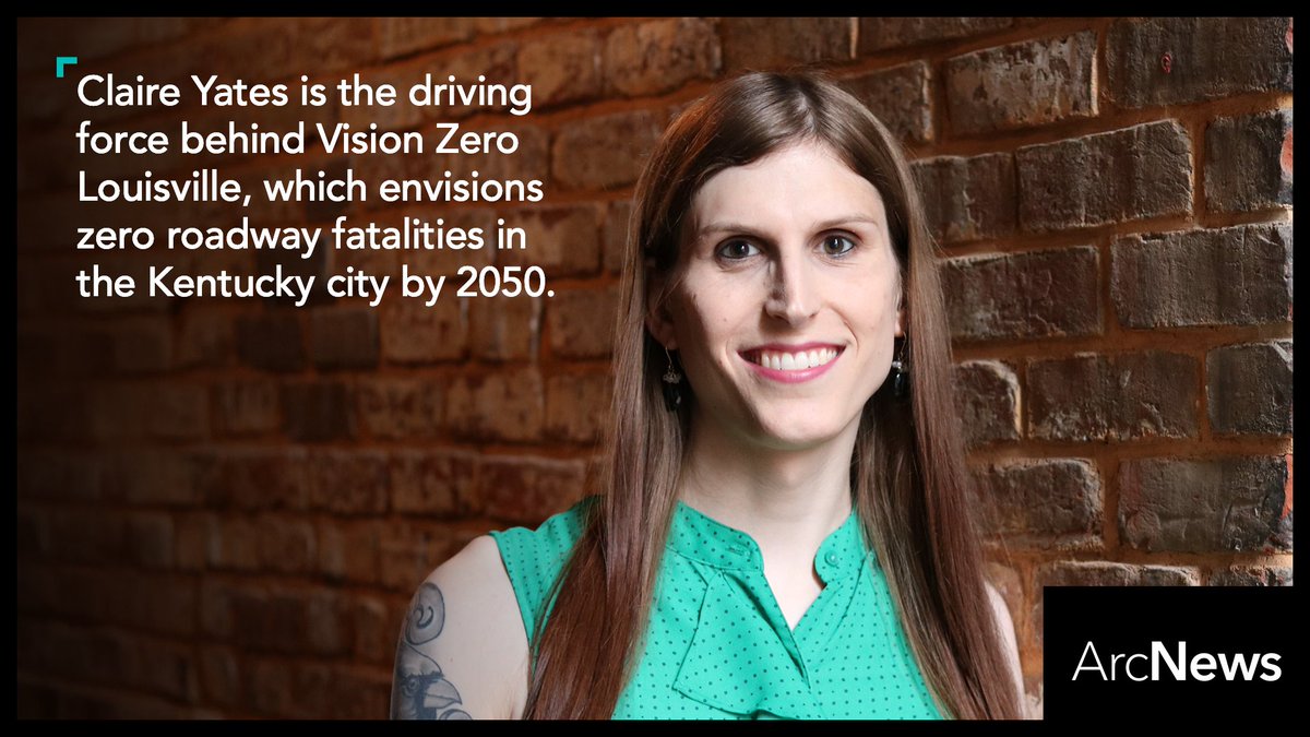 ArcNews (@arcnewsmagazine) on Twitter photo Not all heroes wear capes. Meet Claire Yates of <a href="/LouPubWorks/">Metro Public Works</a> who’s on a mission to save lives by designing safer roads for drivers and pedestrians. ow.ly/9SmG50VGp1u #GISHero #VisionZero #TrafficSafety #PedestrianSafety Not all heroes wear capes. Meet Claire Yates of <a href="/LouPubWorks/">Metro Public Works</a> who’s on a mission to save lives by designing safer roads for drivers and pedestrians. ow.ly/9SmG50VGp1u #GISHero #VisionZero #TrafficSafety #PedestrianSafety
